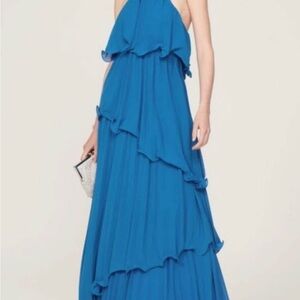One33 Social Royal Blue Tiered Gown